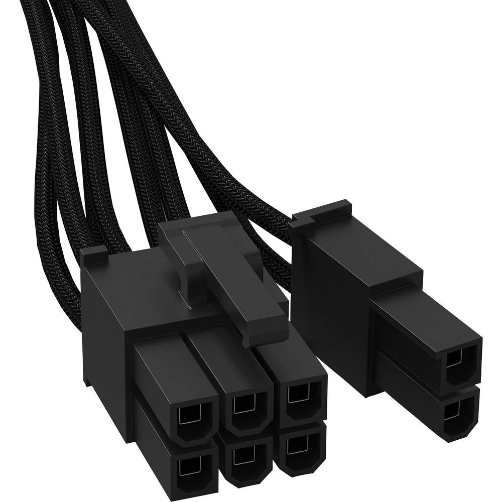 Cavo Computer, Alimentazione BeQuiet [1x ATX Spina 8 poli (6+2) - 1x spina 12 PIN per alimentatore] 0.60 m Nero