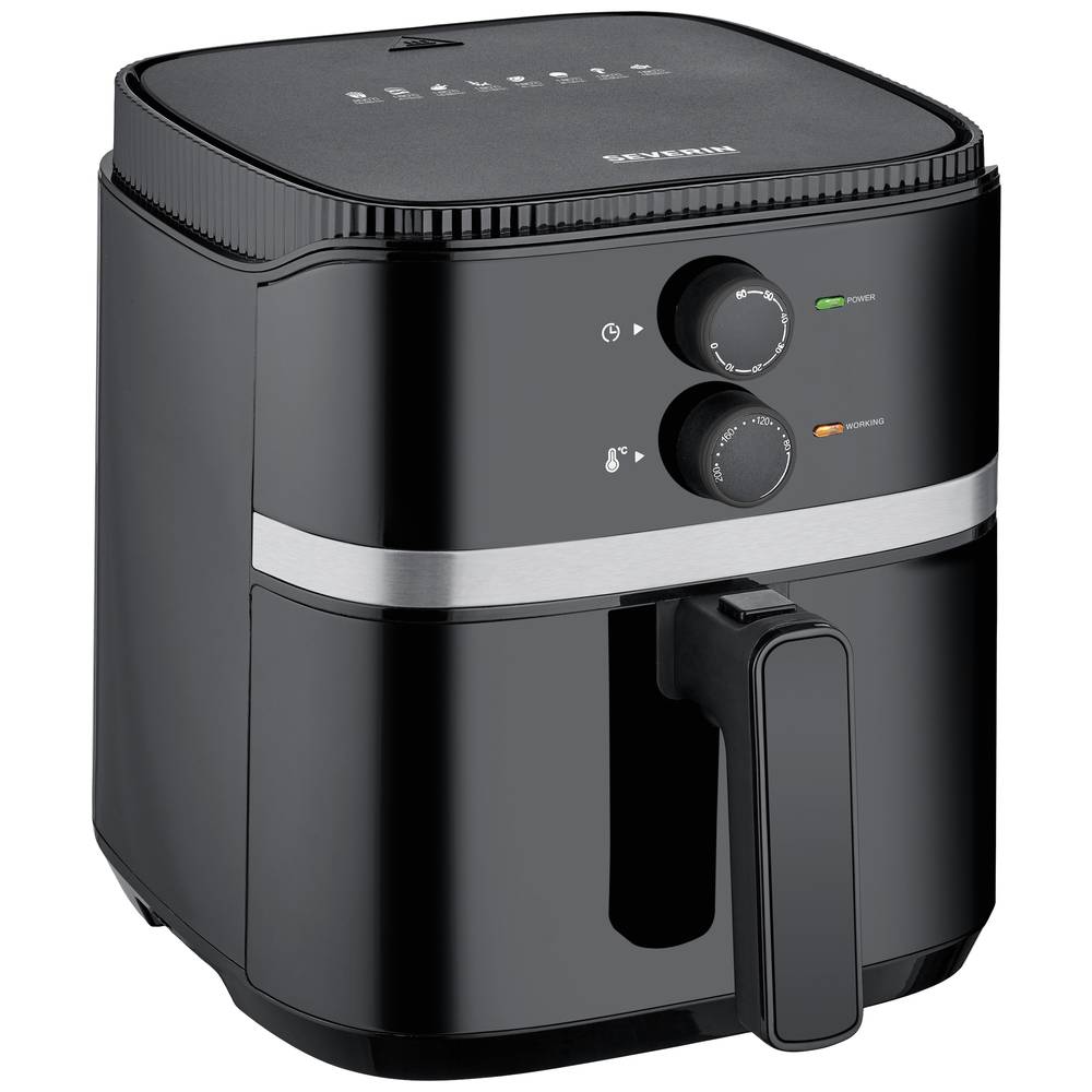 Severin 2452 Friggitrice ad aria calda 5 l 1500 W Funzione timer Nero, Argento