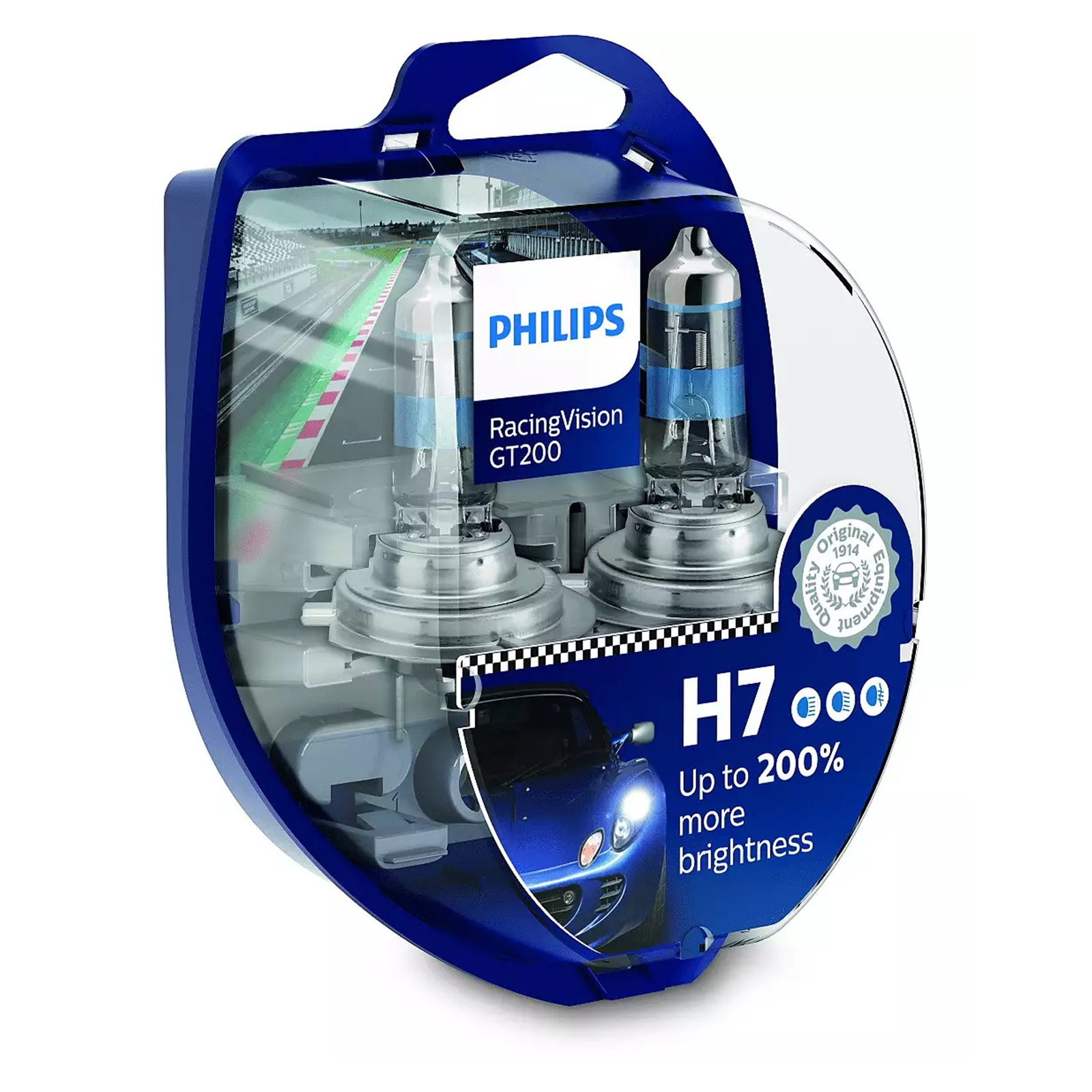 Lampadine Auto Philips H7 Racing Vision GT200 +200% 3500K
