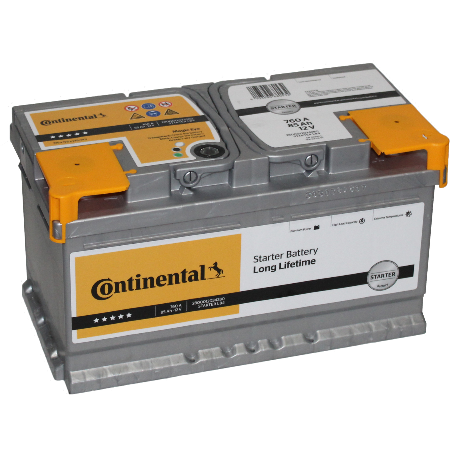 Batteria Continental L4B 85Ah 12v 760A positivo a destra = Fiamm 85 ah
