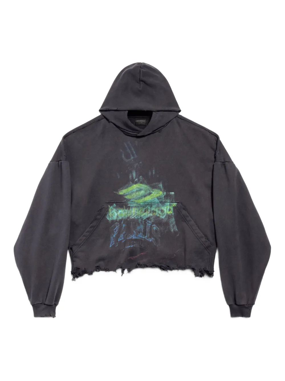 Balenciaga Diy Imprint Cropped Hoodie - 1041