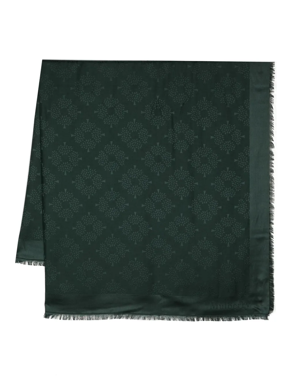 Mulberry Sciarpa Mulberry Tree Square con monogramma - Verde