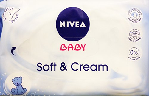 12 X Salviette Igieniche Nivea Baby Soft E Cream Salviettine Per Neonati Bambini