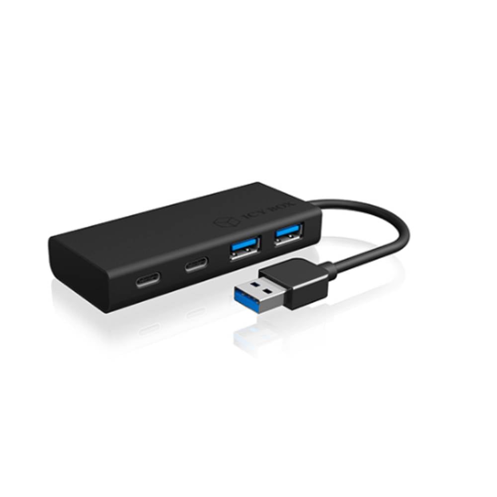 ICY BOX 4 Porte Hub USB 3.0 Nero