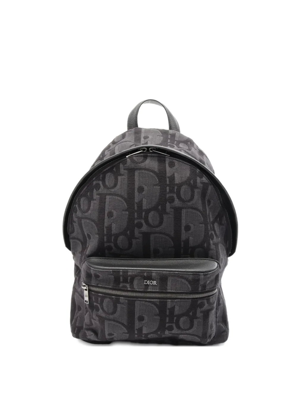 Christian Dior Pre-Owned 10s Oblique-jacquard backpack - Grigio