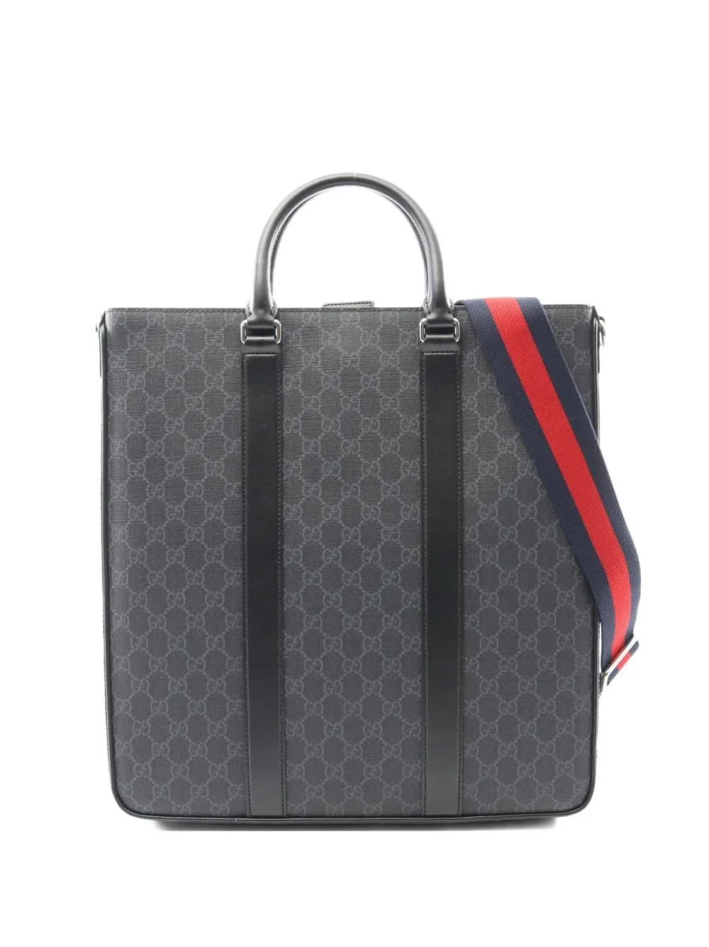 Gucci Pre-Owned 2020s GG Supreme leather tote bag - Nero