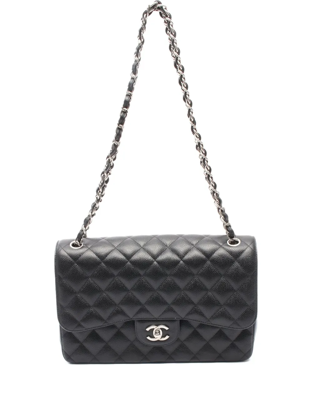 CHANEL Pre-Owned 2019 large Classic Flap chain shoulder bag - Nero