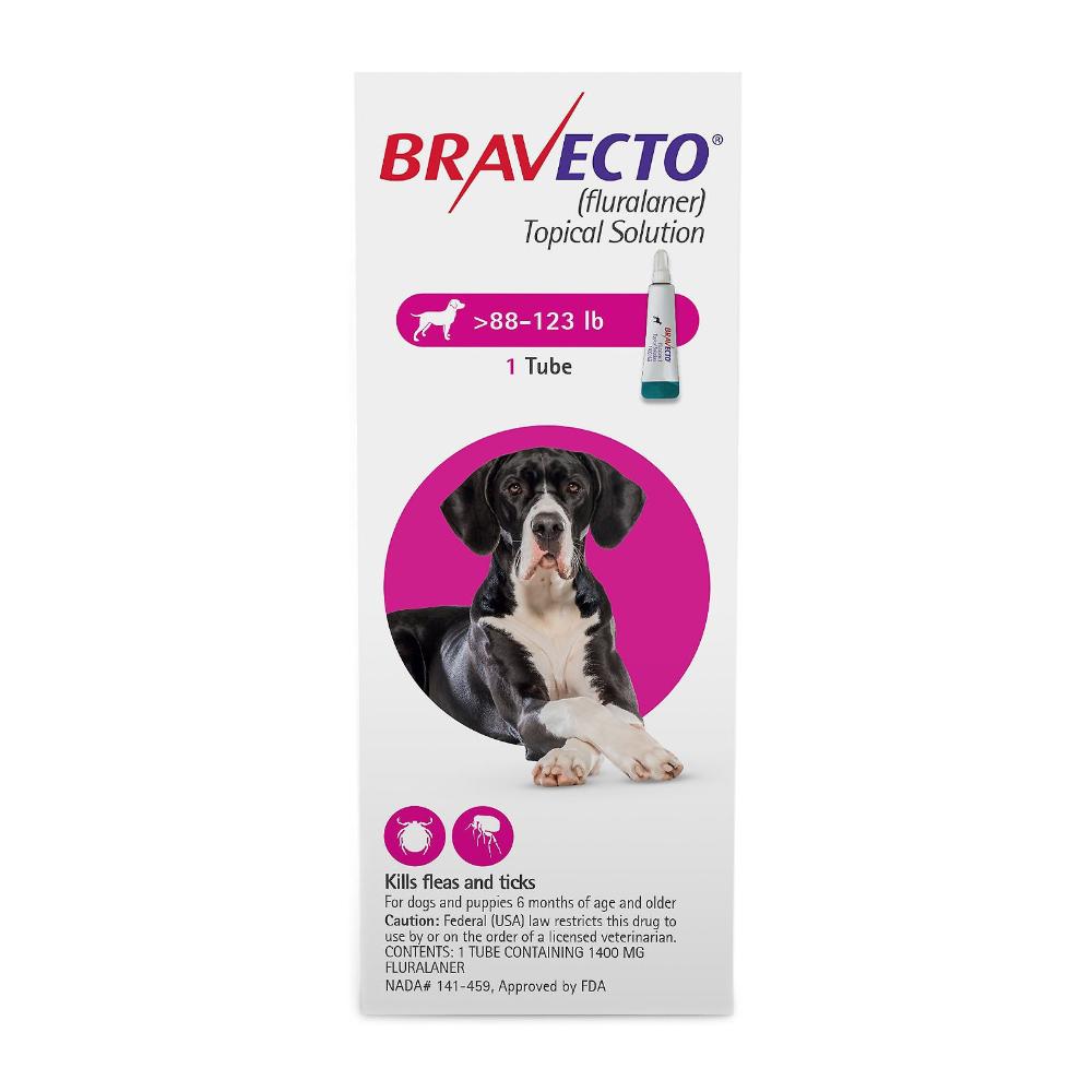 Bravecto Topico per cani di taglia X (sopra le 88 libbre) Rosa 1 dose