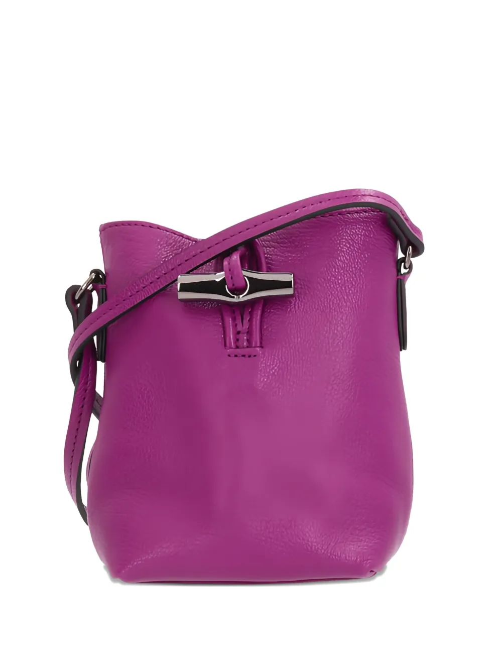 Longchamp Roseau leather shoulder bag - Viola