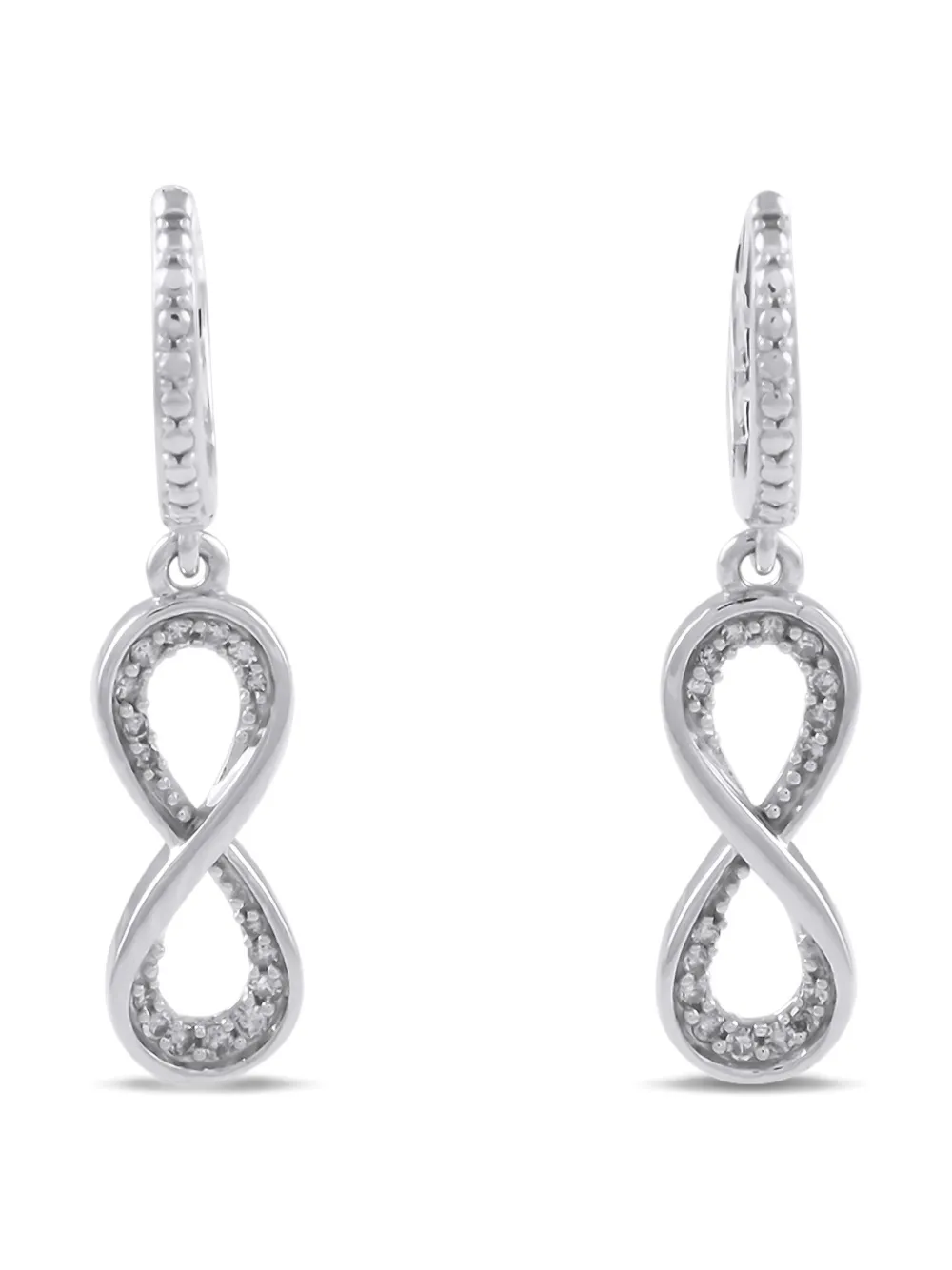 LB Exclusive 10kt white gold Infinity earrings - Argento