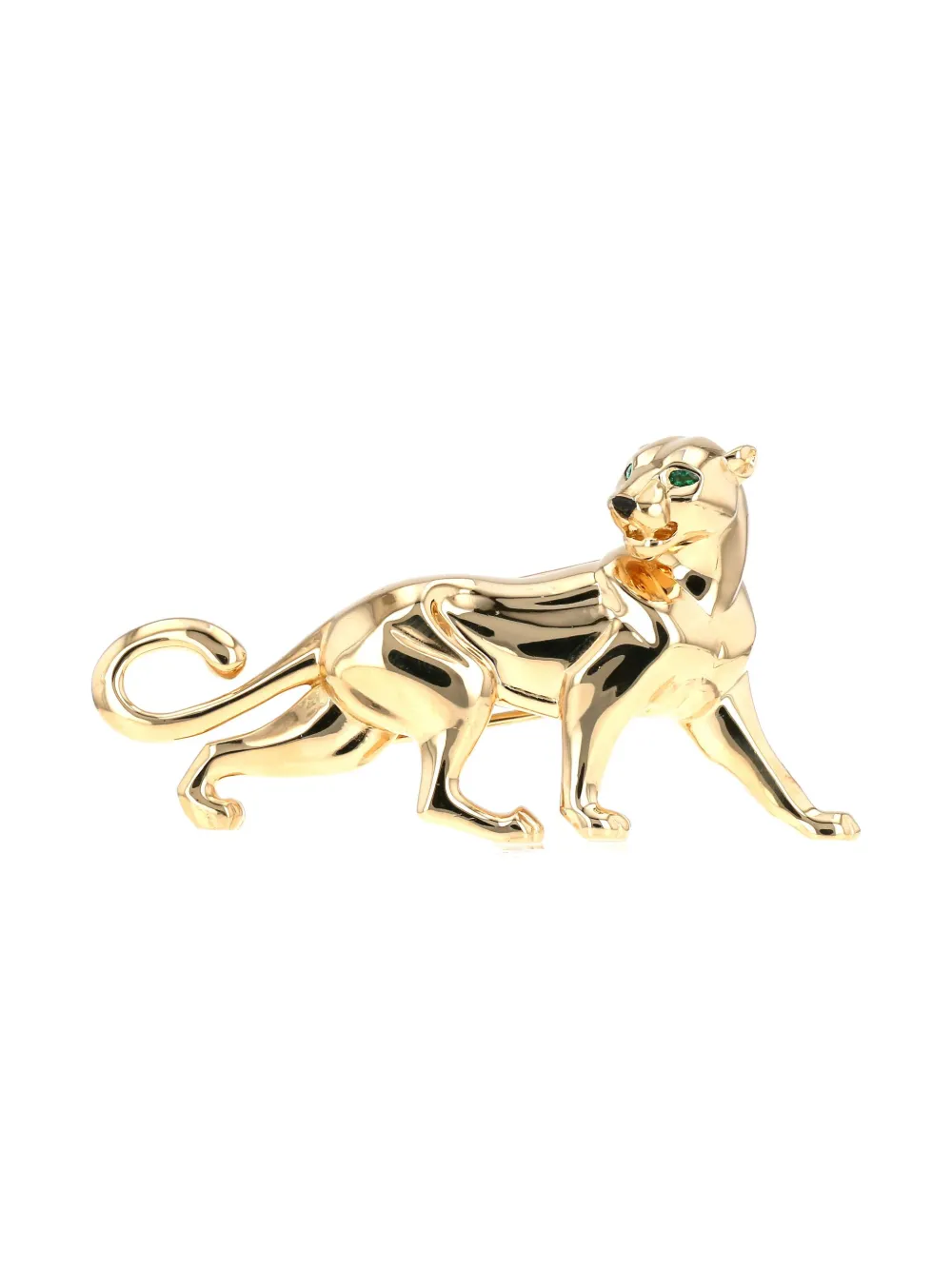 Cartier 18K yellow gold Panthère emerald and onyx brooch - Oro