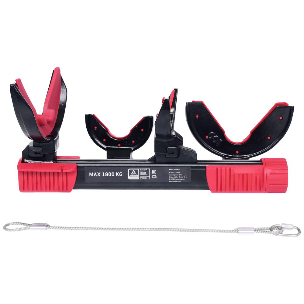 KS Tools 500.8625 Kit di morsetti a molla, 6 pz., carico max. 1800 kg