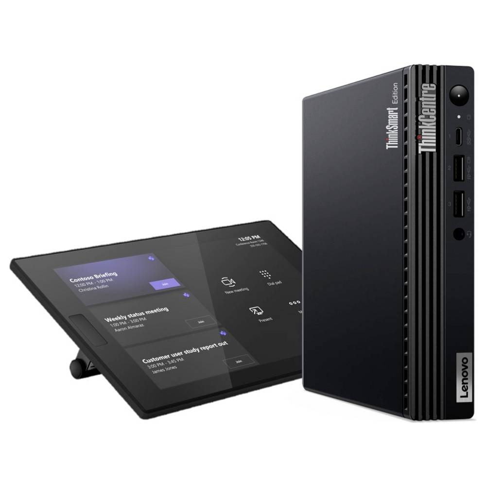 Lenovo ThinkSmart Tiny Kit + Sistema per teleconferenza LAN (10/100/1000 Mbit / s), USB 3.1, USB 3.2 (Gen 2) Nero