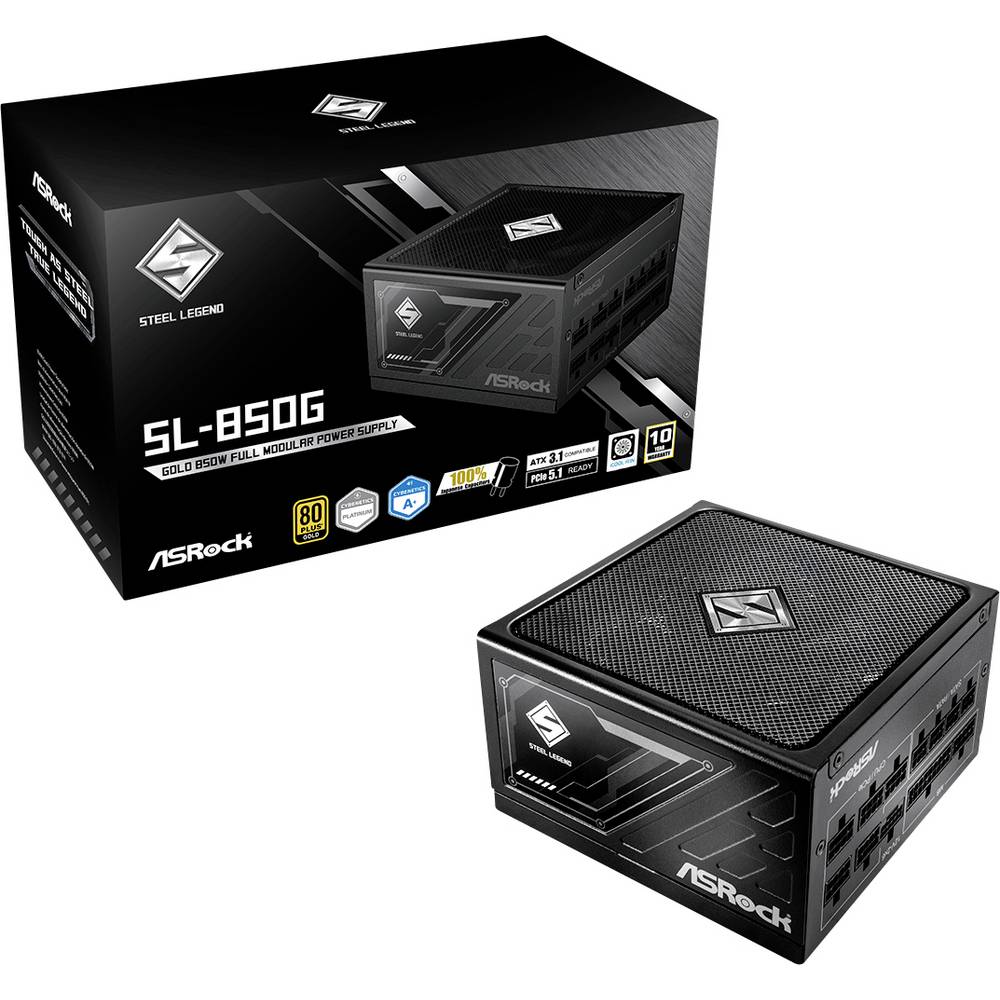 ASRock Steel Legend SL-850G Alimentatore per PC 850 W ATX 80PLUS® Gold