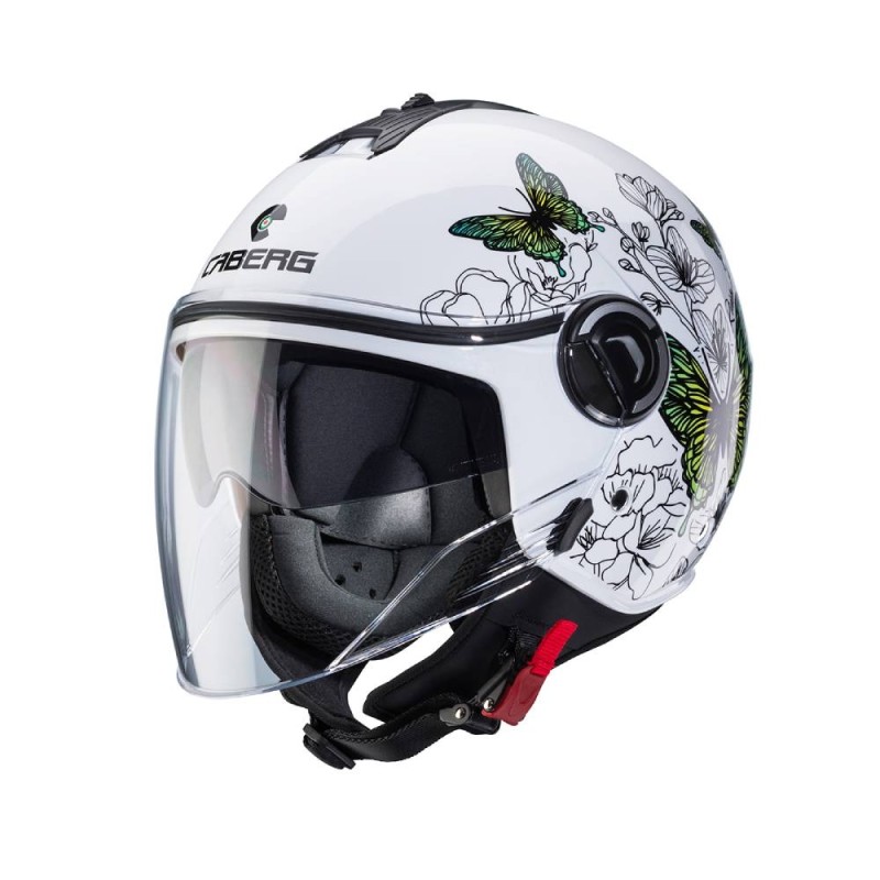 Casco Jet Caberg Riviera V4 X Muse Bianco Giallo Verde XS