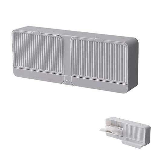 Porta sapone a parete, porta sapone adesivo antipolvere con ganci, porta sapone in plastica, vassoio per bagni, docce e cucine