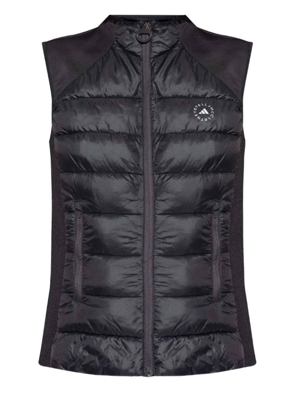 adidas by Stella McCartney quilted panelled gilet - Nero