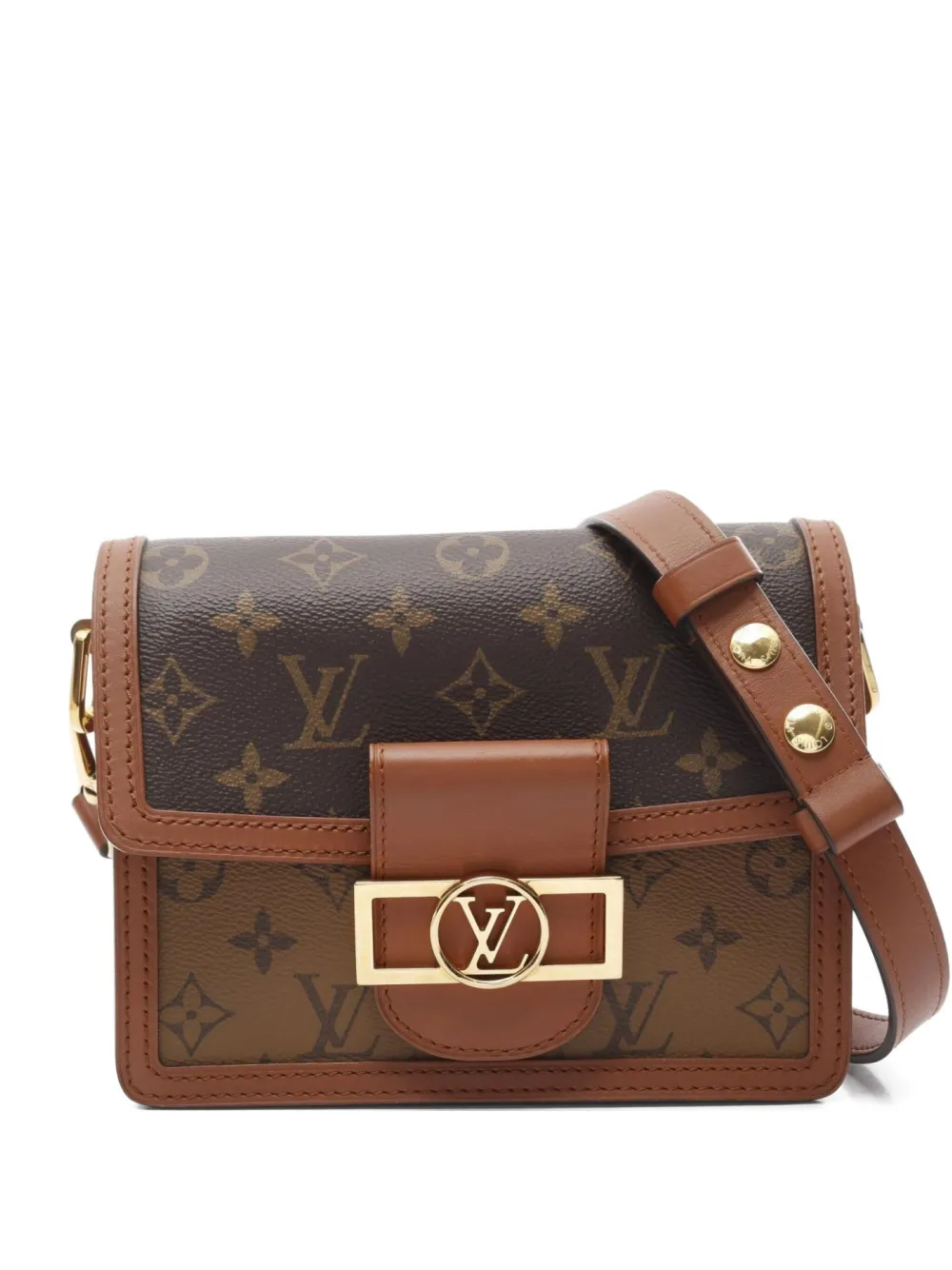 Louis Vuitton Pre-Owned 2020 mini Dauphine Monogram-Reverse shoulder bag - Marrone