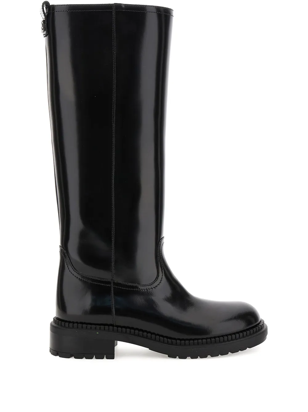 Casadei zip-up leather boots - Nero