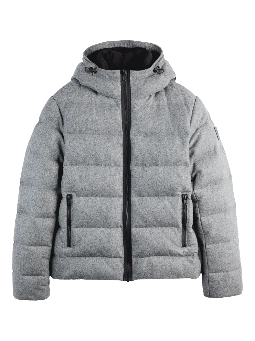 Fay double-front hooded padded jacket - Grigio