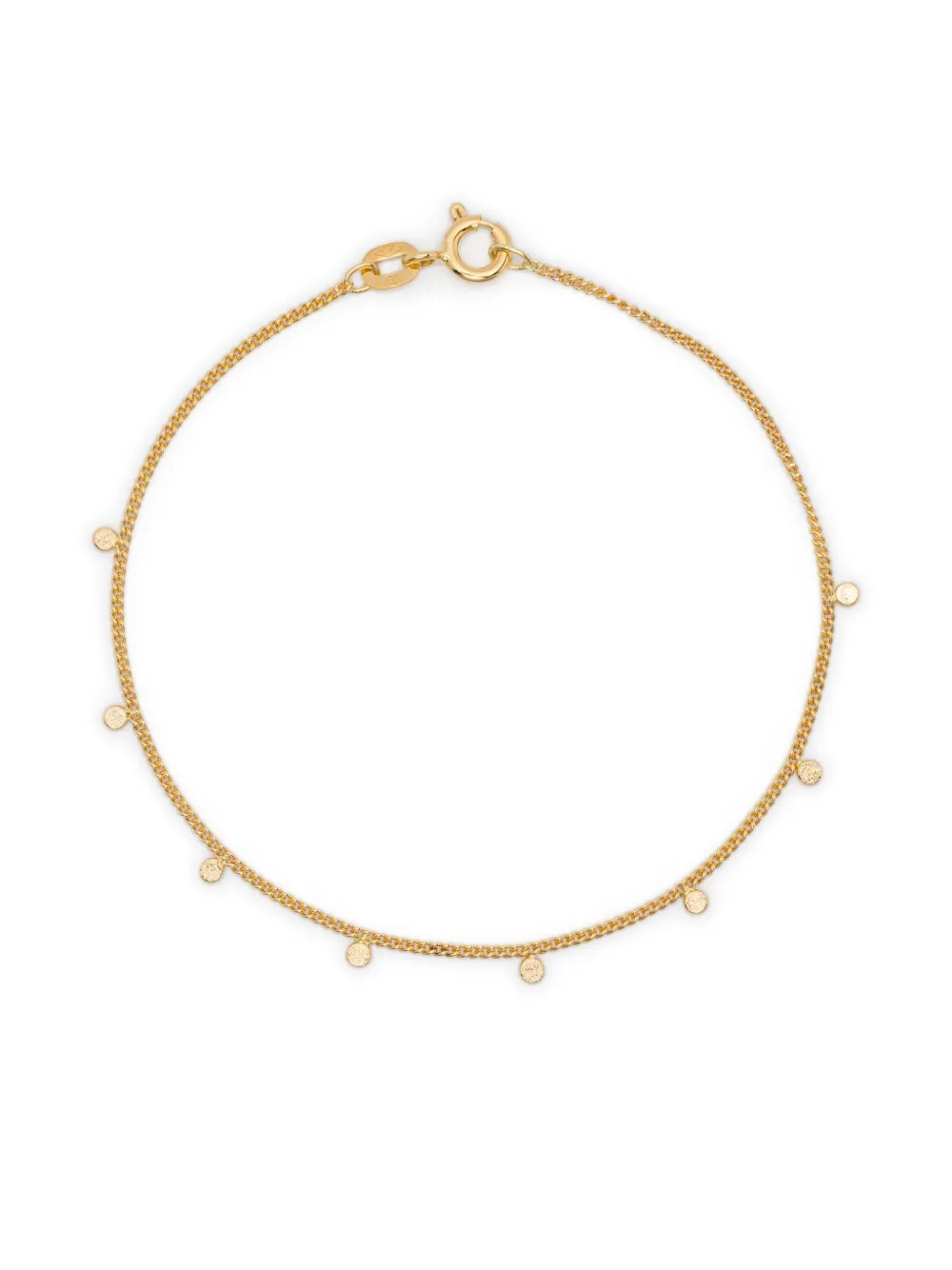 Wouters & Hendrix Gold 18K gold hammered-charm bracelet - Oro