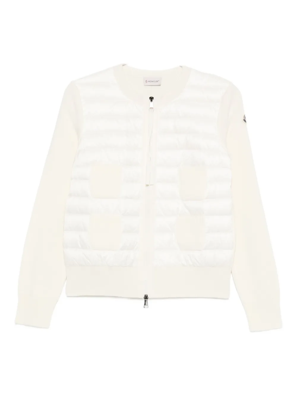 Moncler quilted wool jacket - Toni neutri