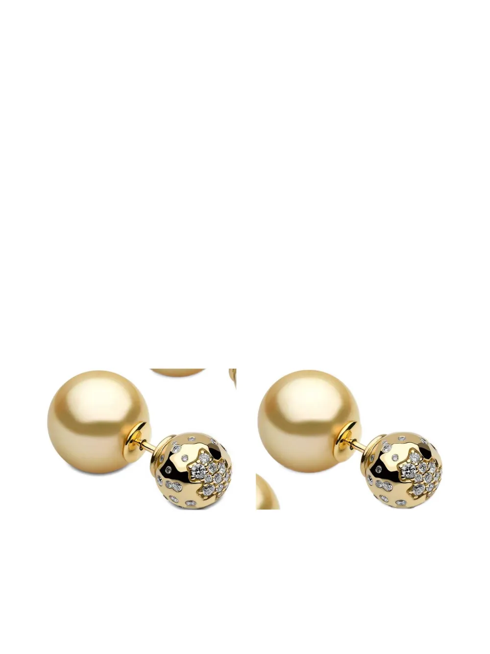 Yoko London 18K yellow gold south sea pearl diamond earrings - Oro