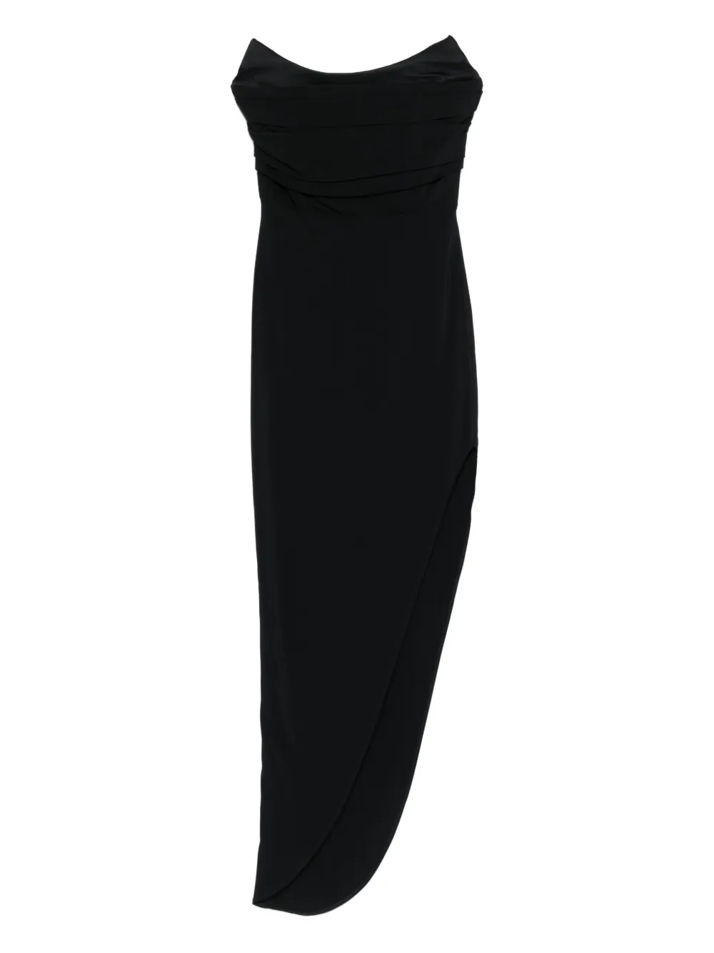 Amen strapless asymmetric dress - Nero