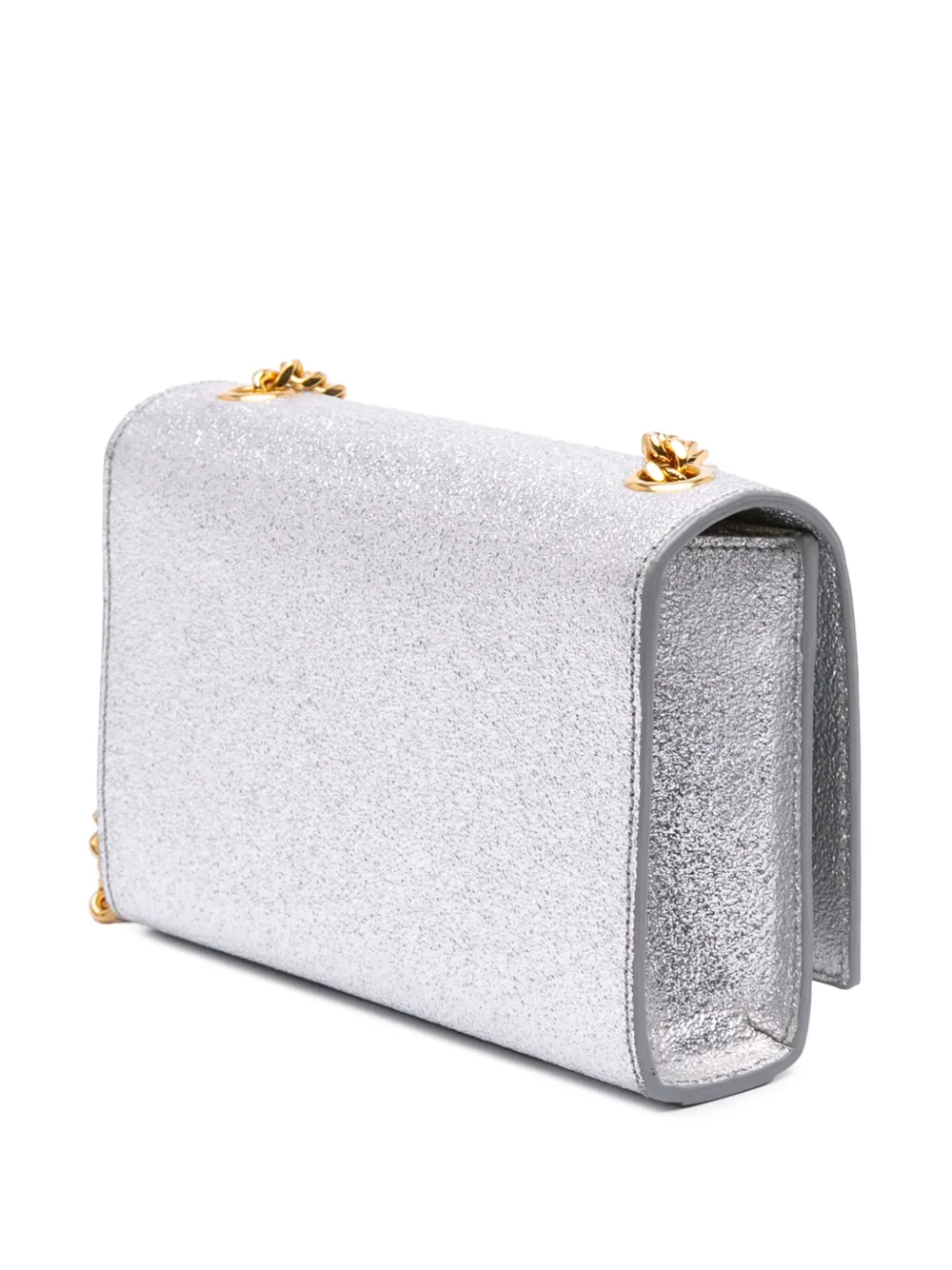 Saint Laurent Pre-Owned 2015 Small Metallic Calfskin Classic Monogram Kate crossbody bag - Argento