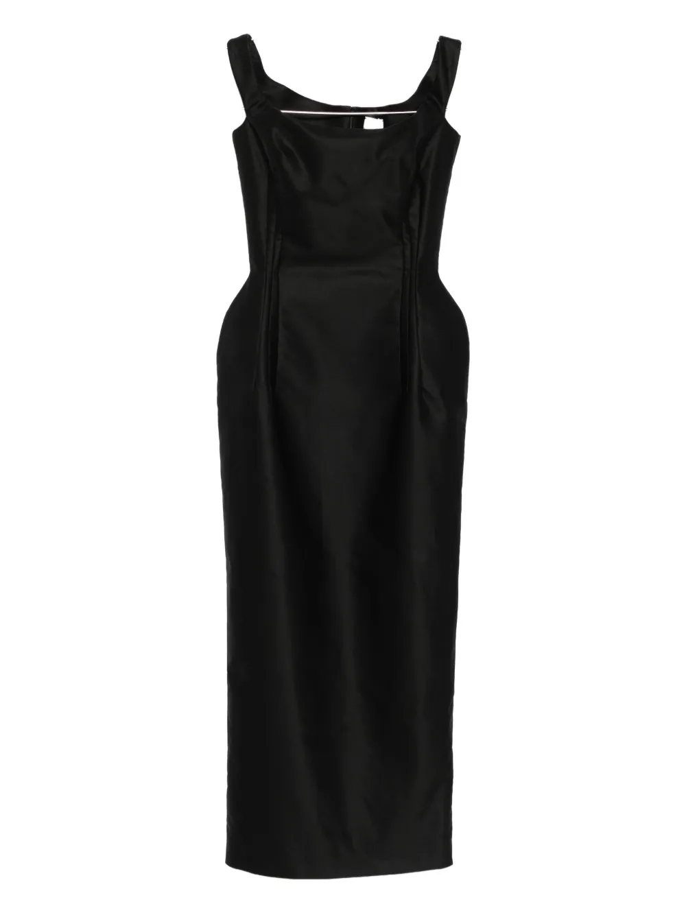 Magda Butrym silk midi dress - Nero
