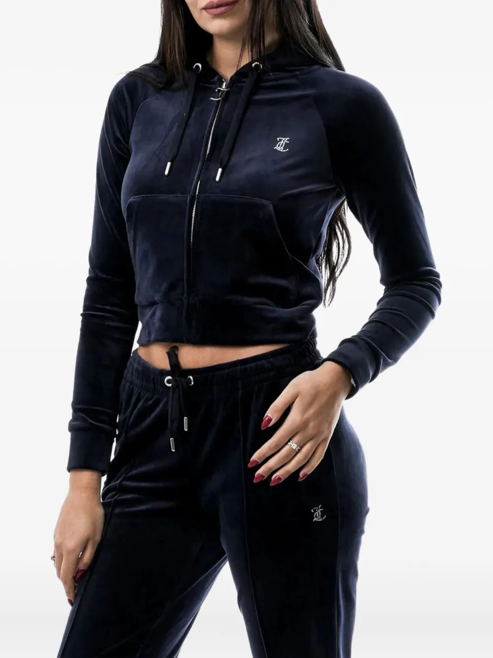 Juicy Couture embellished velour tracksuit - Blu