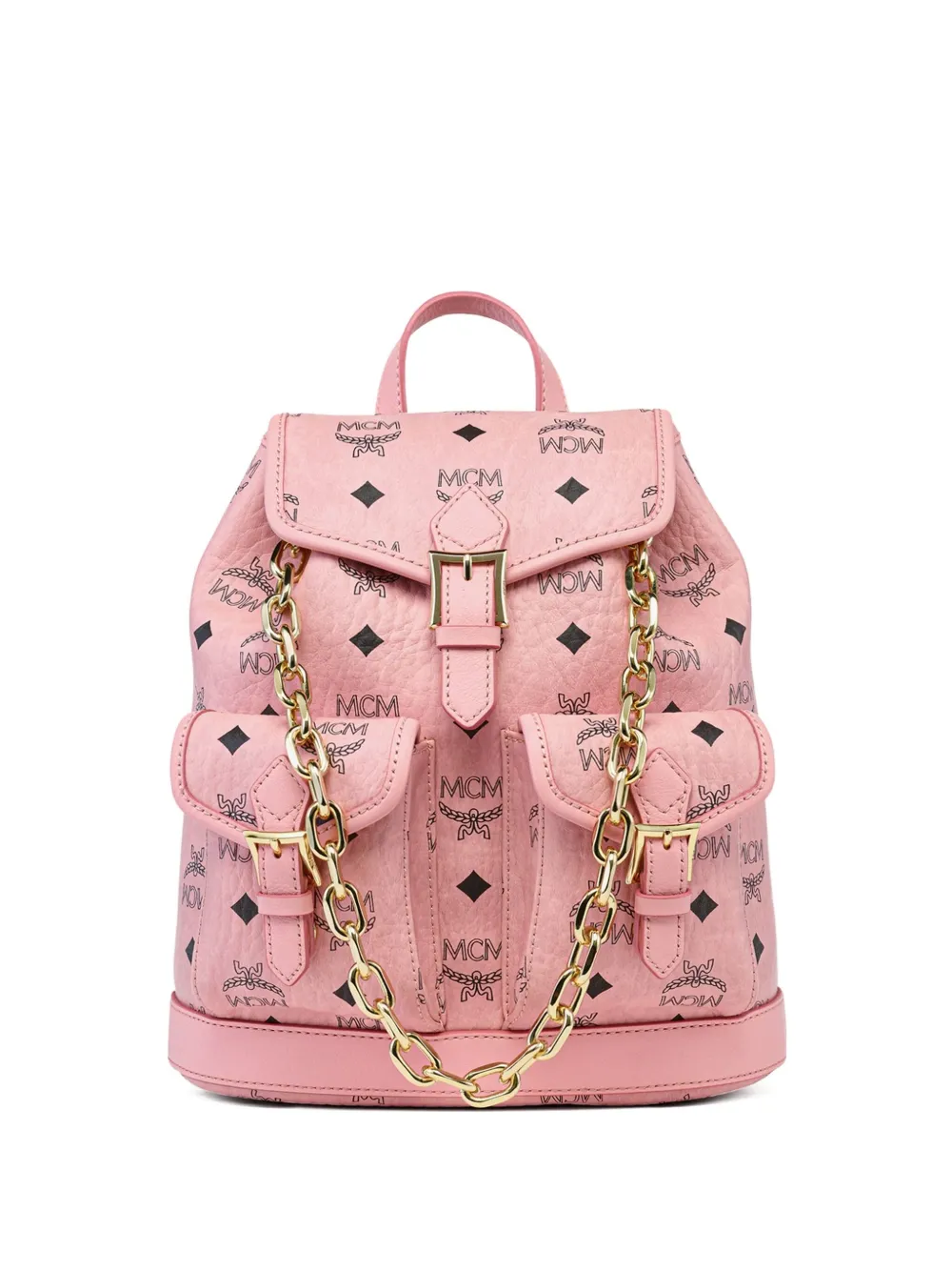 MCM Aren visetos chain backpack - Rosa