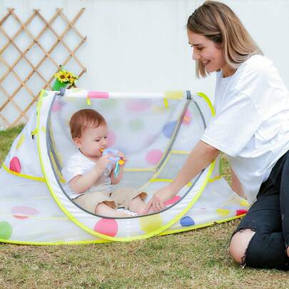 Lettino da viaggio pieghevole Pop Up portatile peso ultraleggero Baby Beach Tent Lettino per neonati zanzariera da viaggio letto includono coperta pre