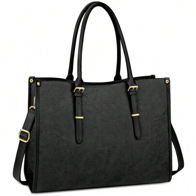Borsetta Ladies Shopper Ladies Large Shoulder Bag Laptop Bag 15.6 Inch PU Leather Briefcase Women Large Work School Business Bag