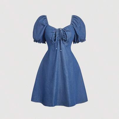Spugnetta casual alla moda e versatile in denim D D per taglie comode