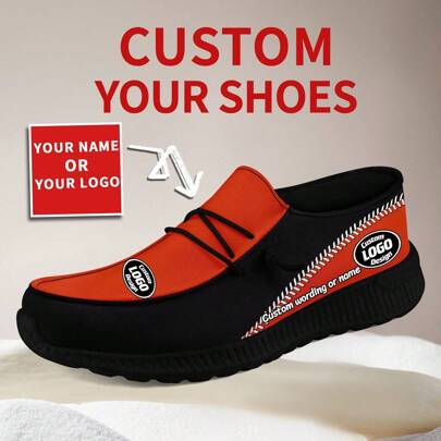 1 Paio Di Scarpe Loafer Personalizzate Con Nome Baseball Arizona, Scarpe Loafer Personalizzate Con Nome, Loafer Con Suola Spessa In E-TPU Con Nome Per