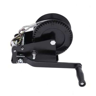 FUTCHOY Dual Gear Hand Winch Manovella Manuale per Barca ATV RV Trailer 33ft Cavo