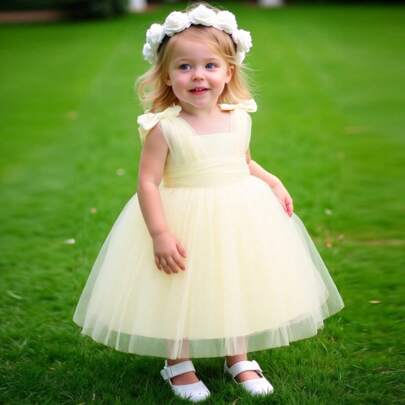 Nuovo Dress Tulle Dress Elegante per Feste, DRESS, Spreadetti, Plumb, Principessa Dréss, Matrimonio per Bambini