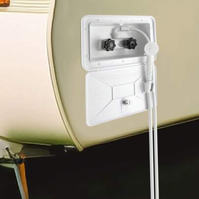 Kit doccia esterna per camper a due colori Kit doccia esterna per camper Kit box doccia esterna per camper, camper, furgone, roulotte, camper e barca,