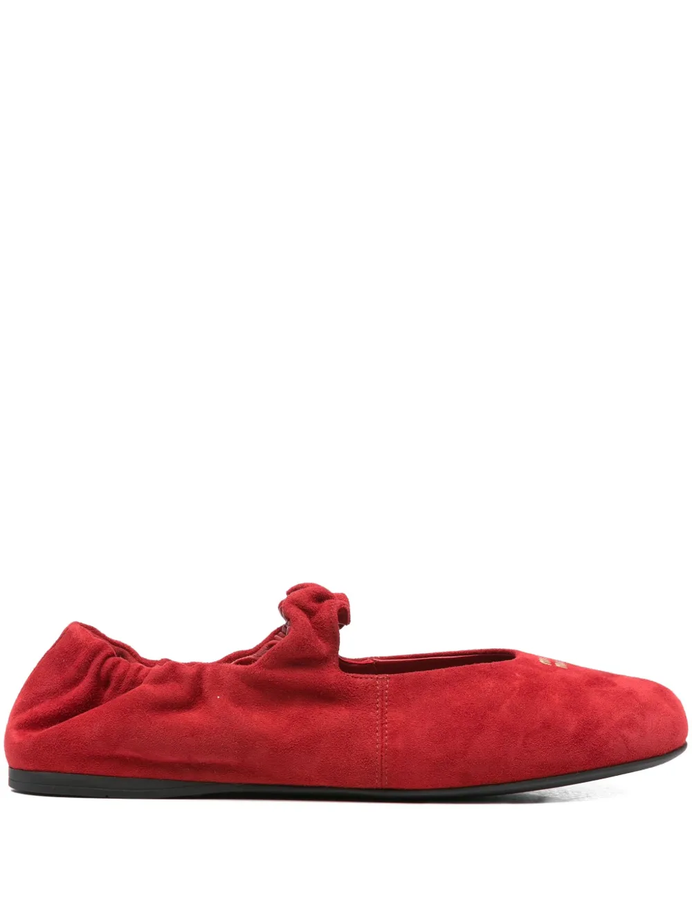 Miu Miu suede ballet flats - Rosso