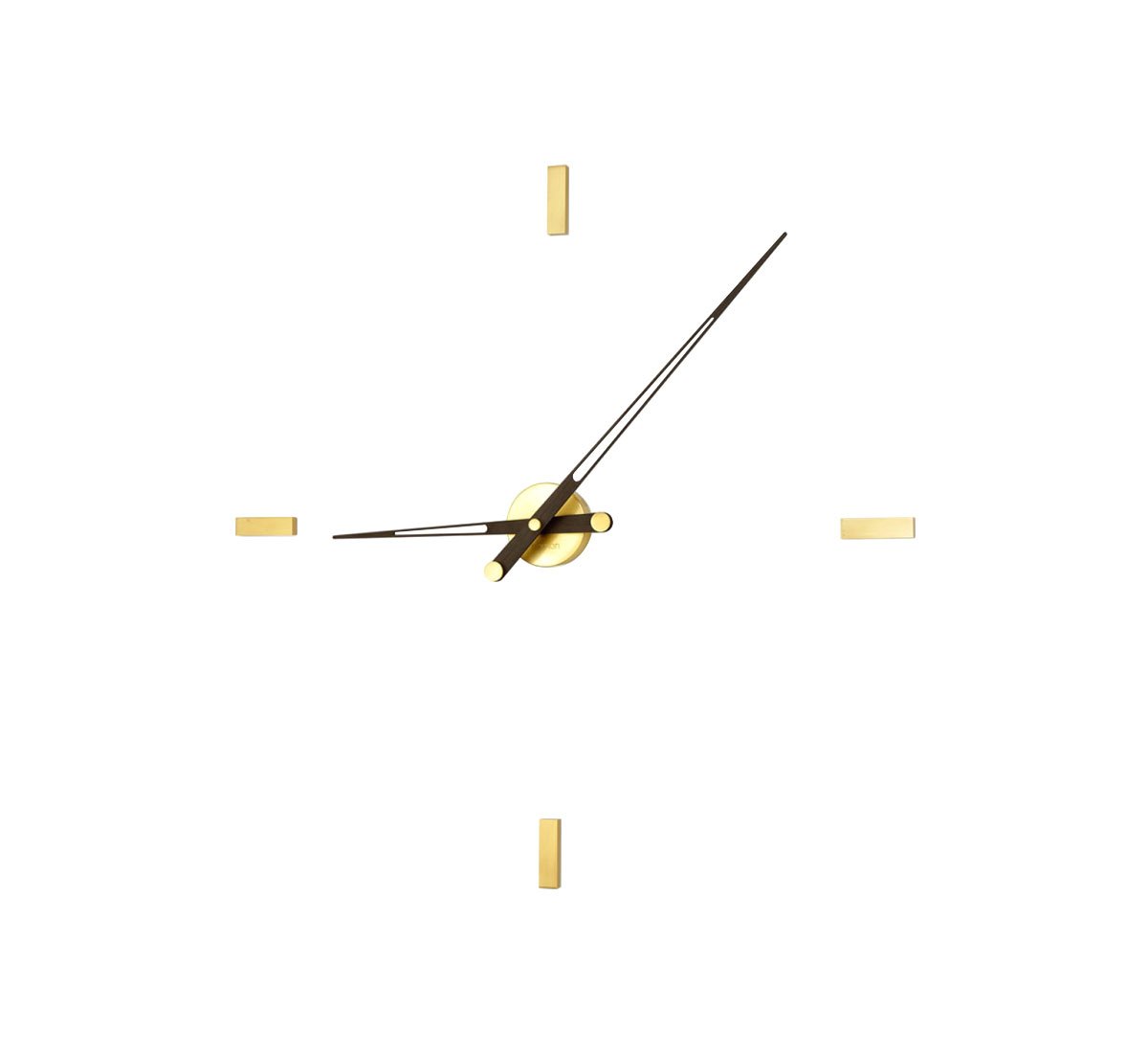 Tacon G Wall Clock - Polished Gold Wenge