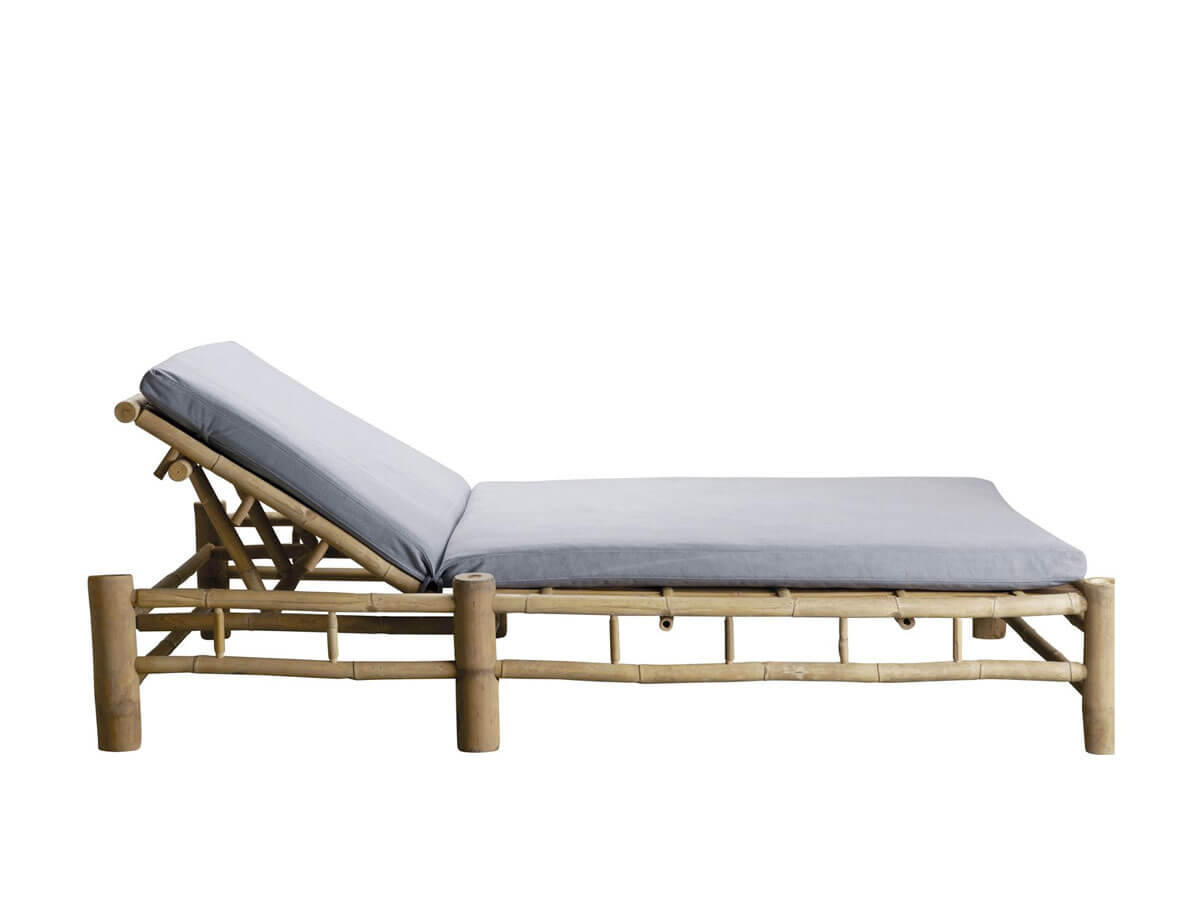 Bamboo Double Sunbed with Mattress