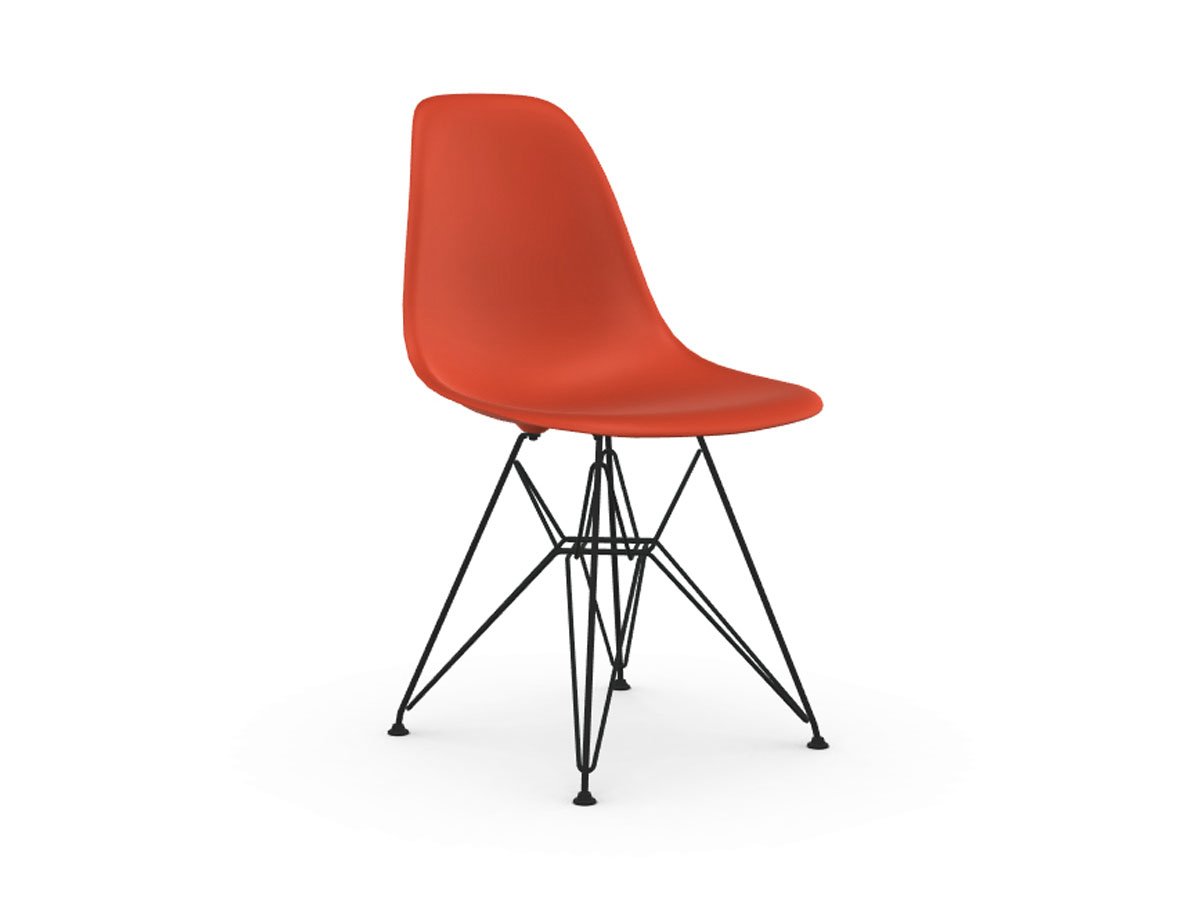 Eames Plastic Chair DSR - Black Base - Poppy Red