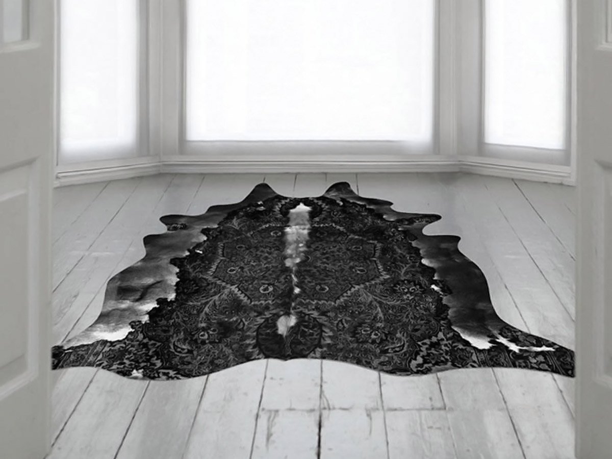 Black Persian Cowhide Rug