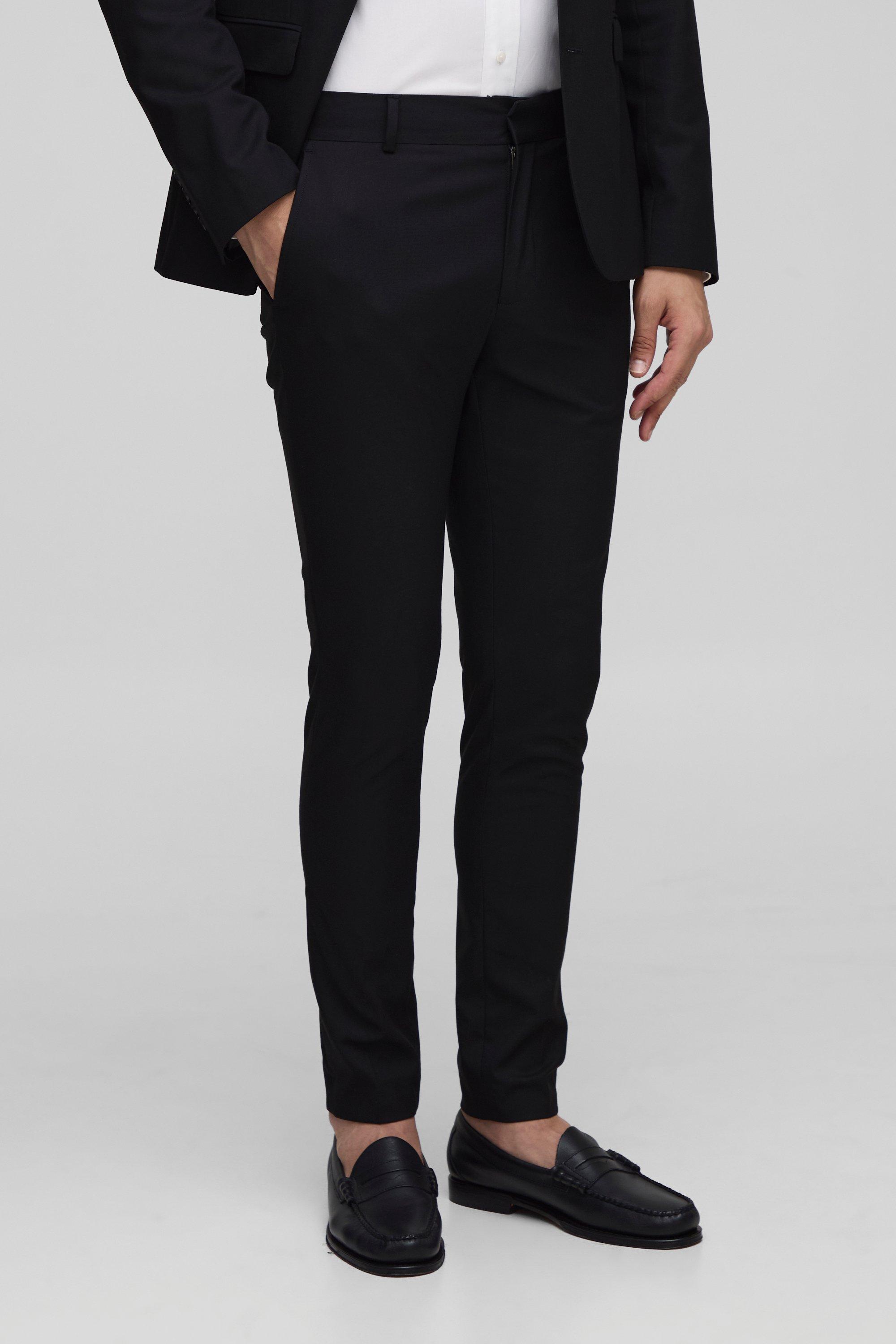 Slim Suit Trousers, Nero