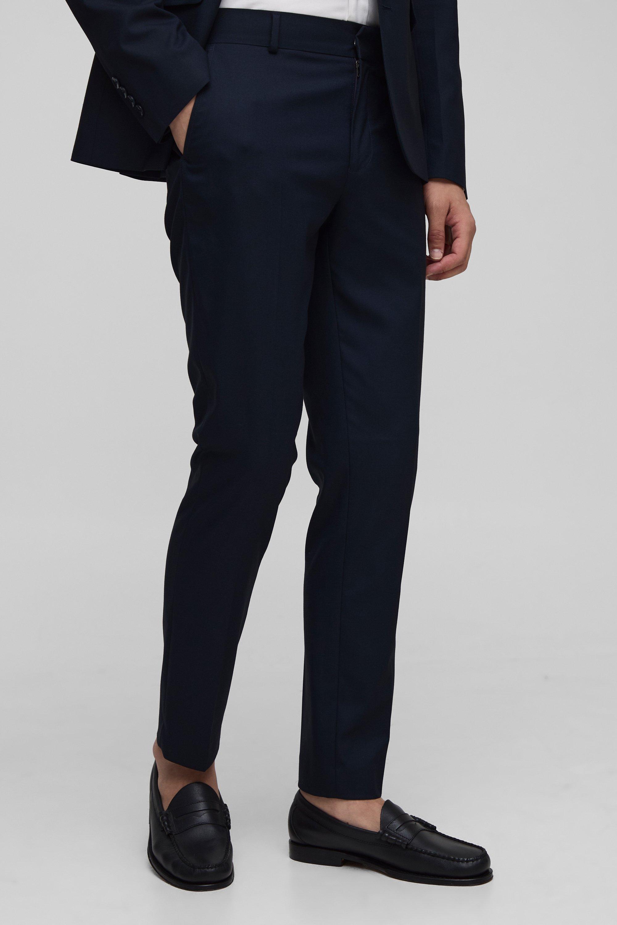 Slim Suit Trousers, Navy