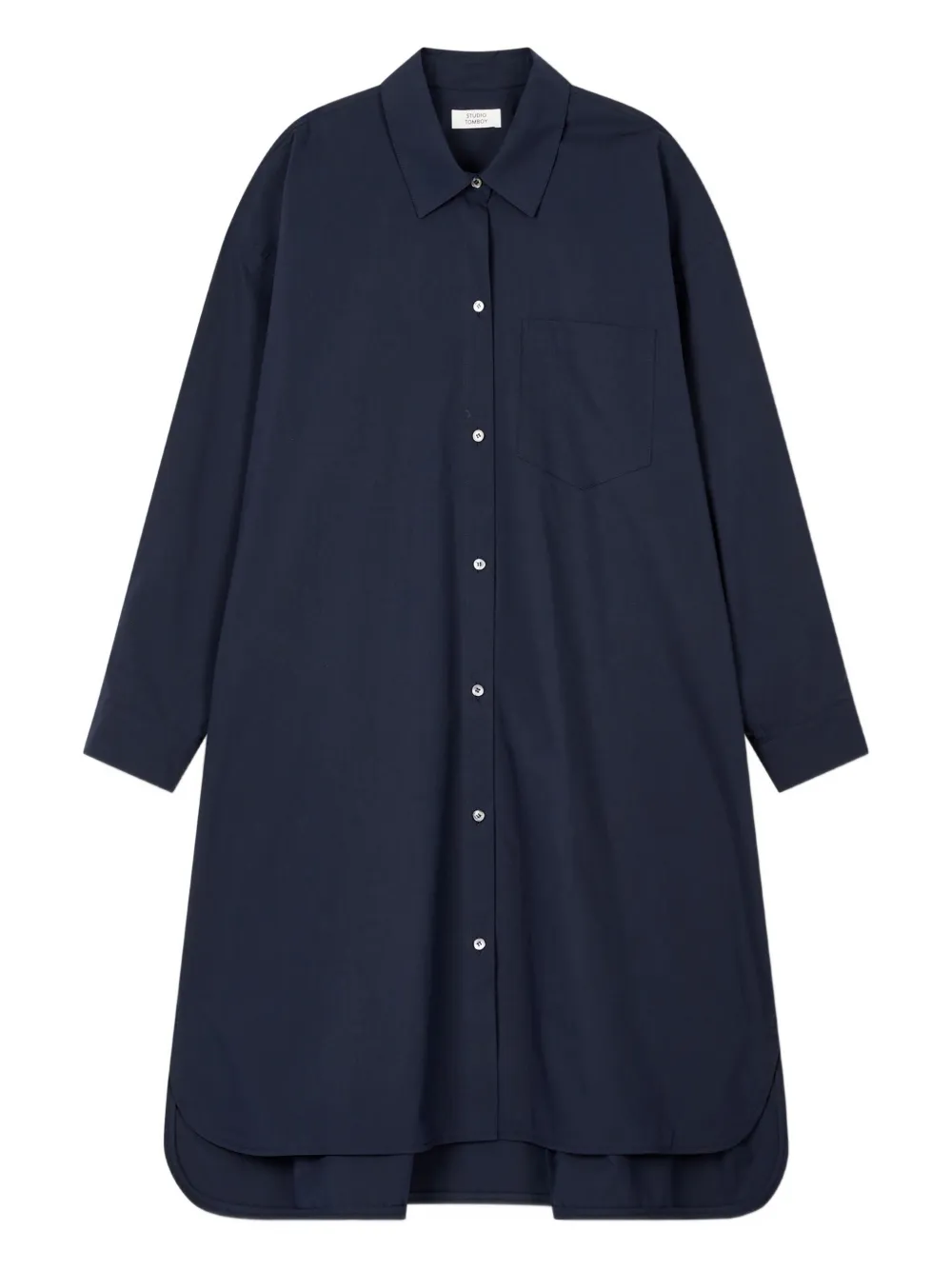 STUDIO TOMBOY long-sleeve shirt dress - Blu