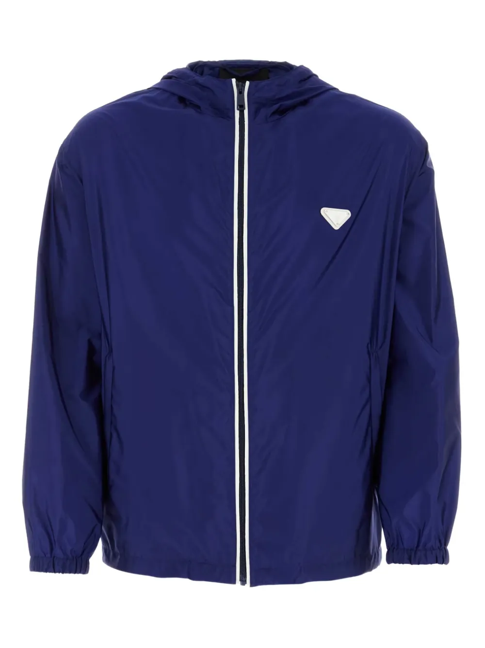 Prada recycled-nylon hooded windbreaker - Blu