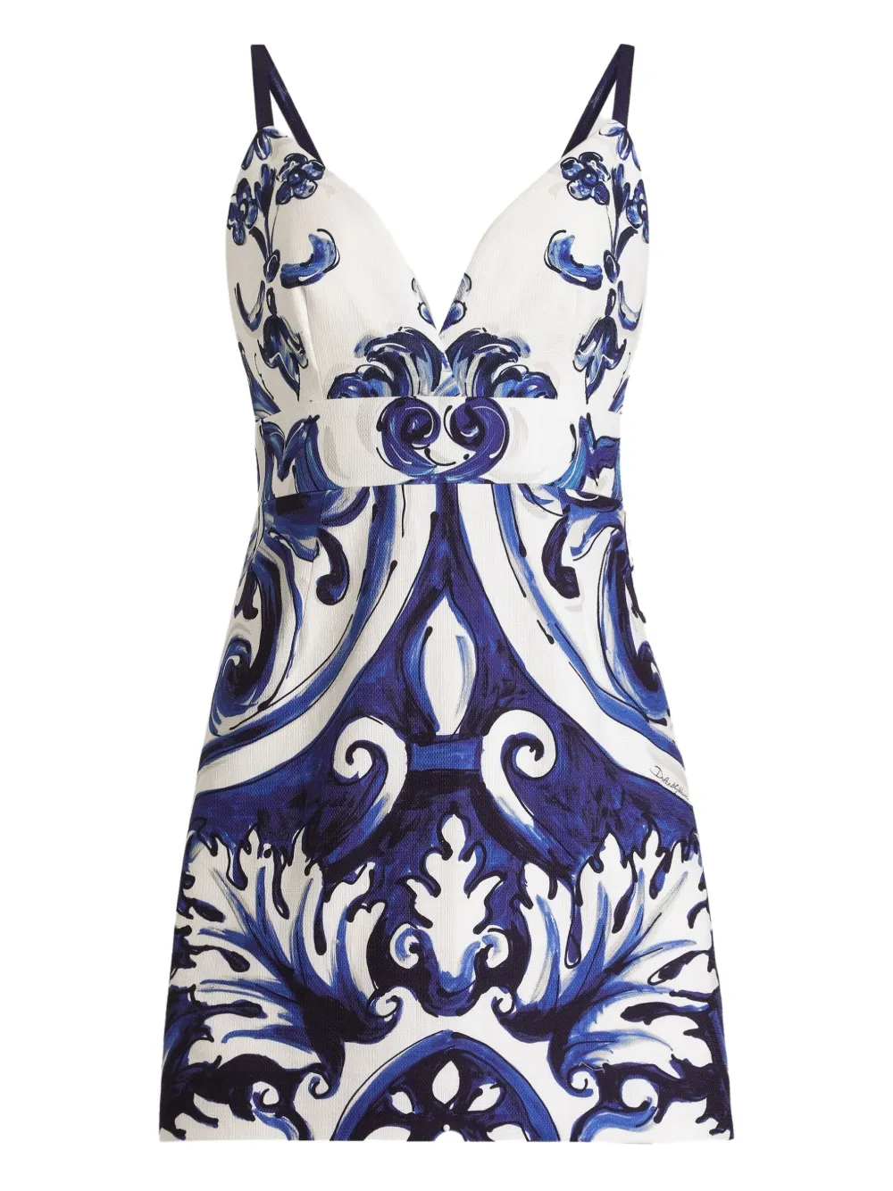 Dolce & Gabbana paisley-print mini dress - Blu