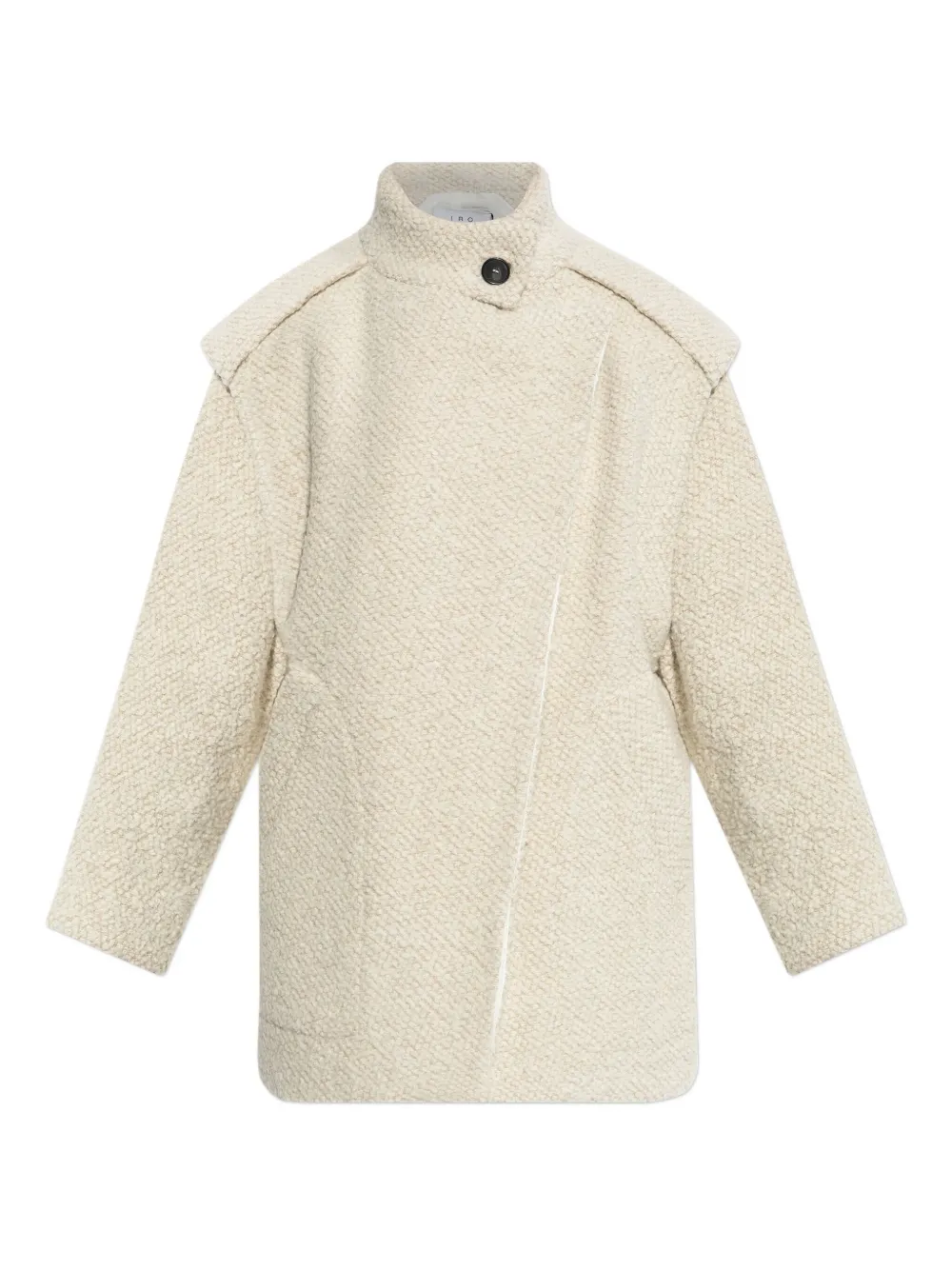 IRO asymmetric-closure wool-blend oversized coat - Toni neutri